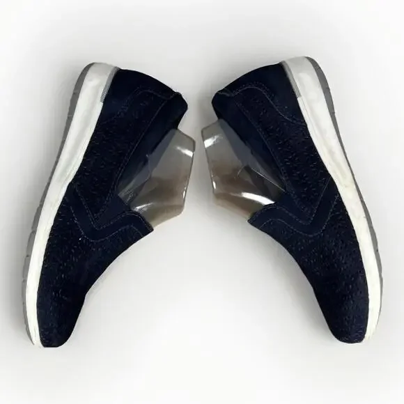 Walking Cradles Shoes Womens 8.5 M Orleans Slip On Sneakers Blue Leather Low - Picture 3 of 8